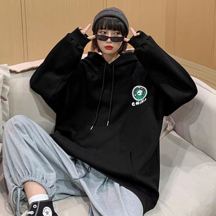 Áo hoodie tay dài dáng rộng in hình tên lửa gồm 3 màu sắc | BigBuy360 - bigbuy360.vn