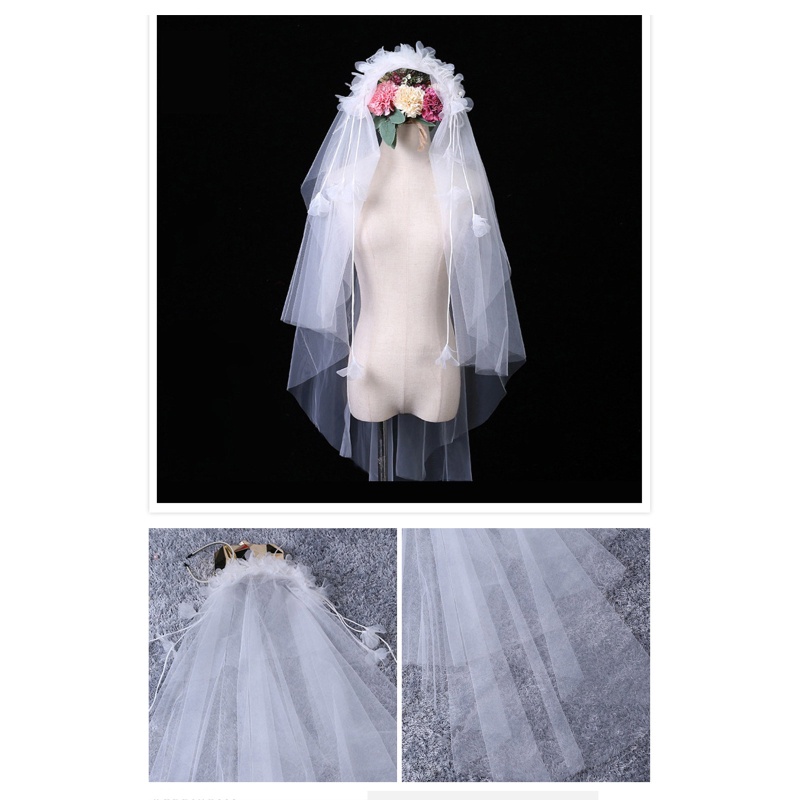 Mạng Che Mặt Vải Tuyn Đính Kim Sa Lấp Lánh Cho Cô Dâu Ngày Halloween