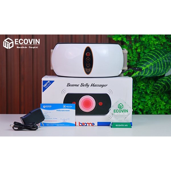 Máy Massage Bụng Giảm Mỡ, Đai Rung Nhiệt Đánh Tan Mỡ Bụng Dùng Pin+ Điện Cao Cấp Beame BM-B45