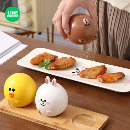 HŨ ĐỤNG GIA VỊ LINEFRIENDS BẮNG SỨ, HŨ TIÊU, HŨ MUỐI