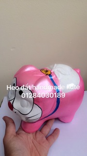 Heo đất Doremon Hồng size M