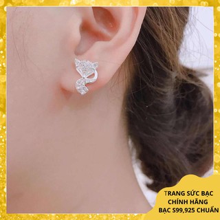 Khuyên tai hồ ly bạc ta cao cấp