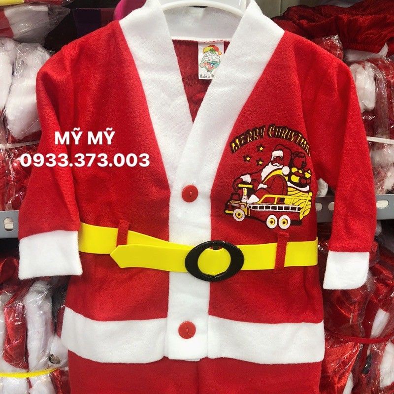 BÁN SỈ #VÁY #GIÁNG SINH, #BỘ #GIÁNG SINH CHO BÉ.CHẤT NỈ MỎNG. IN HÌNH ÔNG NOEL CỰC ĐẸP.