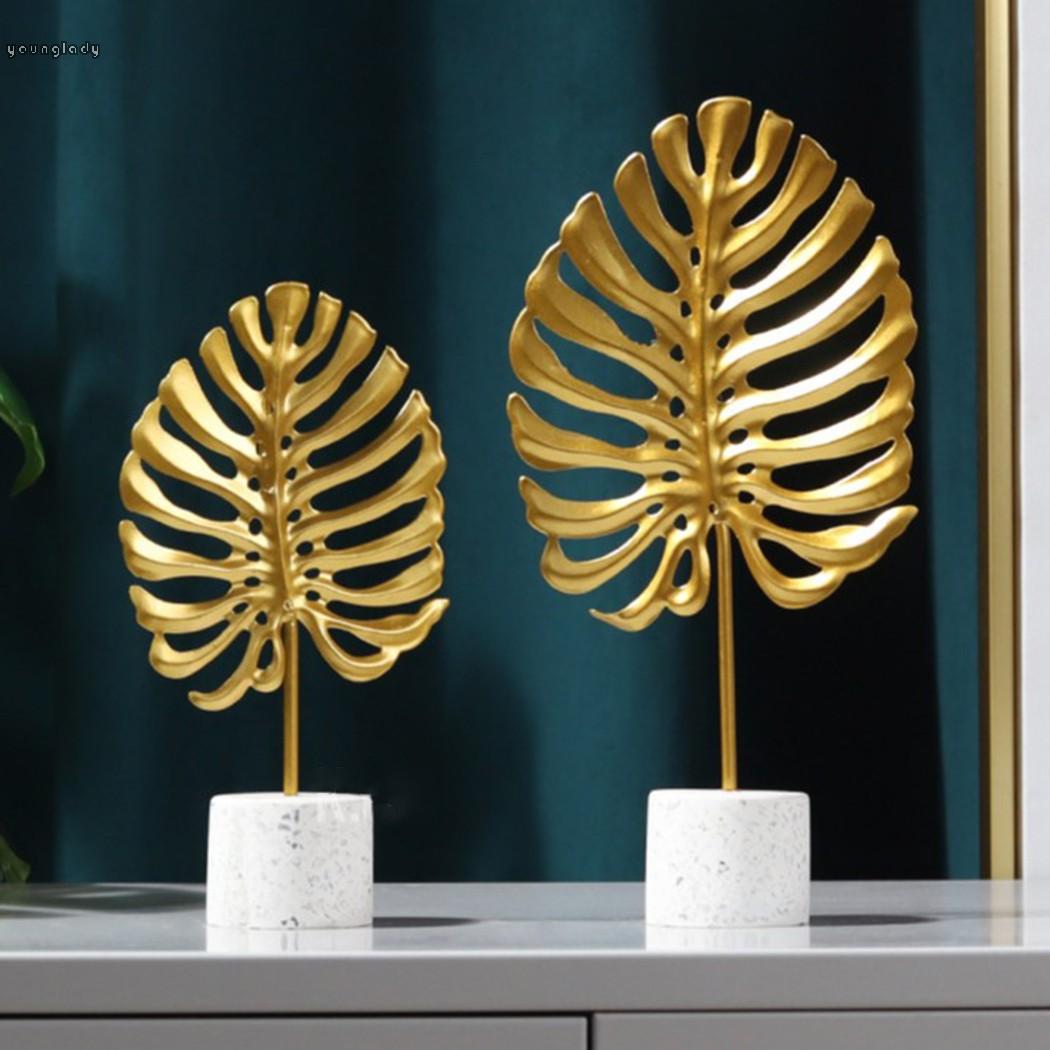 Monstera Leaf Light Luxury Golden Modern Style Nordic Decor Table Top Decor