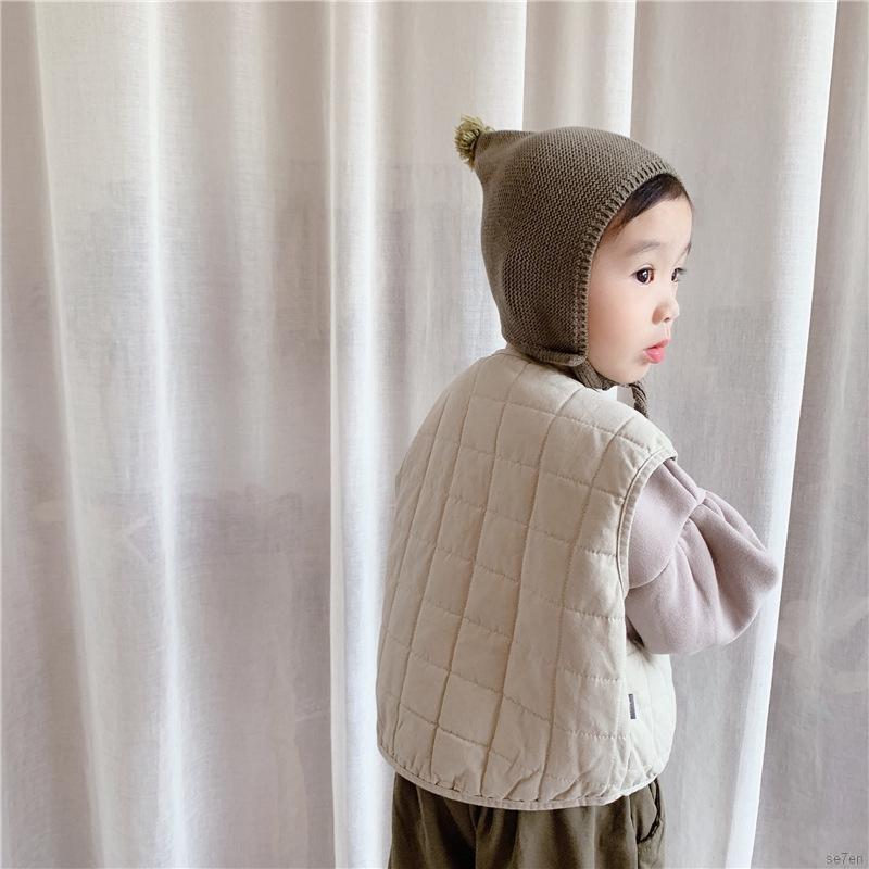 Áo Khoác Cardigan Không Tay Giữ Ấm Cho Bé 2-8 Tuổi