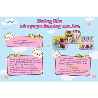 Gấu bông ghi âm giọng nói Memon gấu bông biết nói cao cấp quà tặng ý nghĩa cho bé yêu
