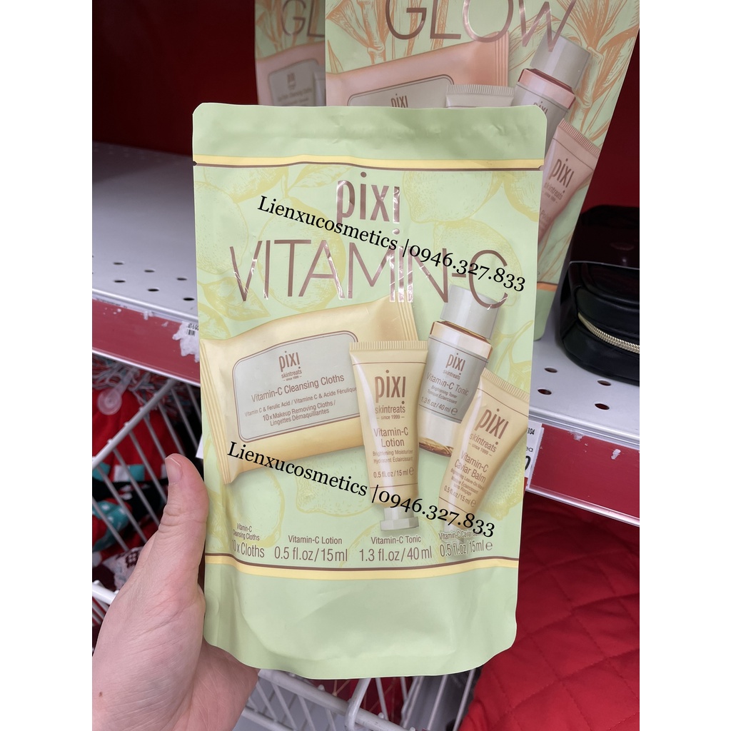 Set 4 món Pixi Vitamin C dưỡng trắng; HSD 2024