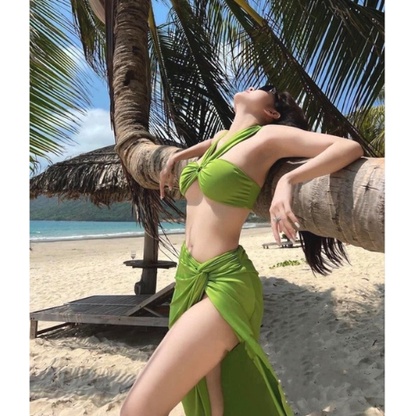 [HOT TREND] Bikini đồ bơi đi biển hai mảnh khoen kèm quây Hồ Ngọc Hà sanh chảnh VATIXA BKN97
