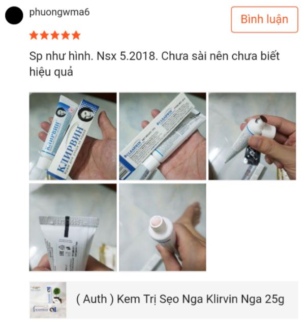 ( Auth ) Kem Mờ Sẹo Nga Klirvin Nga 25g | BigBuy360 - bigbuy360.vn