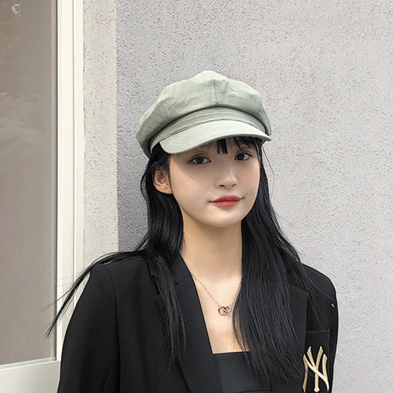 Mũ Beret Cotton Màu Sắc Đơn Giản Cổ Điển Thời Trang Xuân Thu Cho Nữ