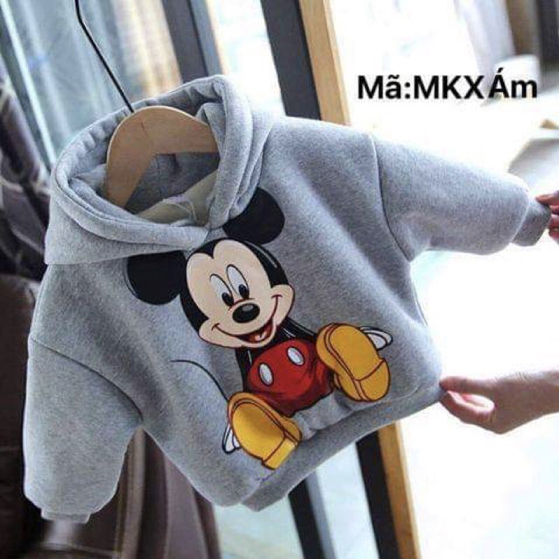 SALE ÁO HOODIE NỈ BÔNG CHO BÉ HÌNH MIKKY