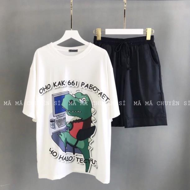 ÁO THUN 3D “KHỦNG LONG ĐÁNH MÁY” quần áo nam nữ unisex streetwear