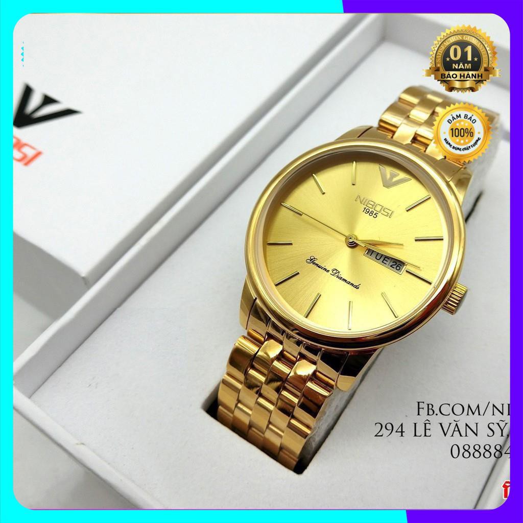 ĐỒNG HỒ NAM NIBOSI SANG TRỌNG DÂY VỎ INOX NGUYÊN KHỐI HÀNG HÃNG FULL BOX [ ĐỒNG HỒ NAM ] | BigBuy360 - bigbuy360.vn