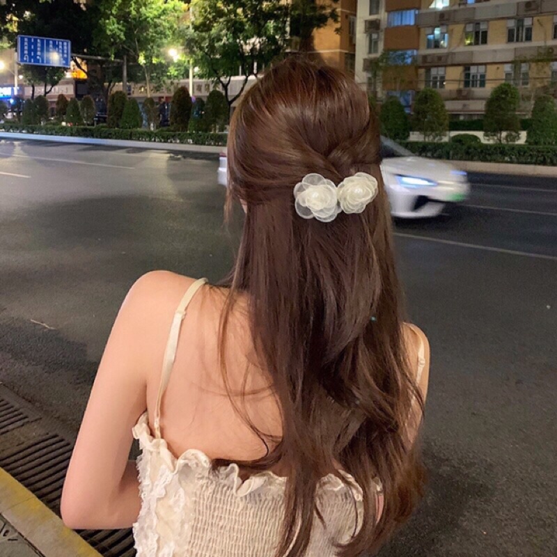 Kẹp tóc hoa trà kiểu mới dễ thương