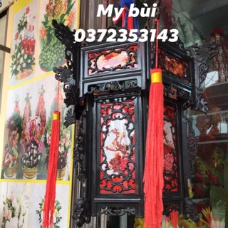 Đèn lồng nhựa giả gỗ