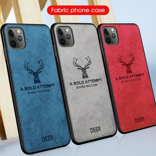 Ốp lưng Iphone 11 Pro Max / Iphone 11 FREESHIP Từ 50k chống sốc vải đầu hươu