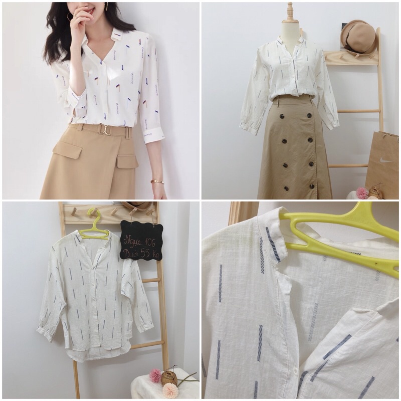 Áo vin sơ mi sọc sơ mi kẻ siêu đẹp