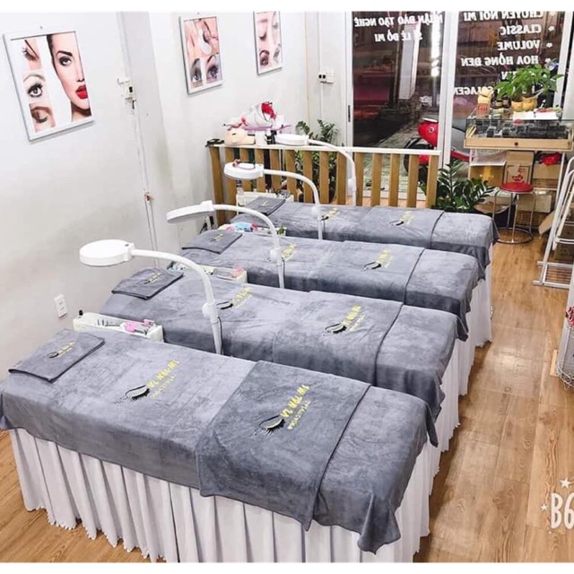 Ga (Grap) phủ giường spa, trải giường phun xăm, giường nối mi