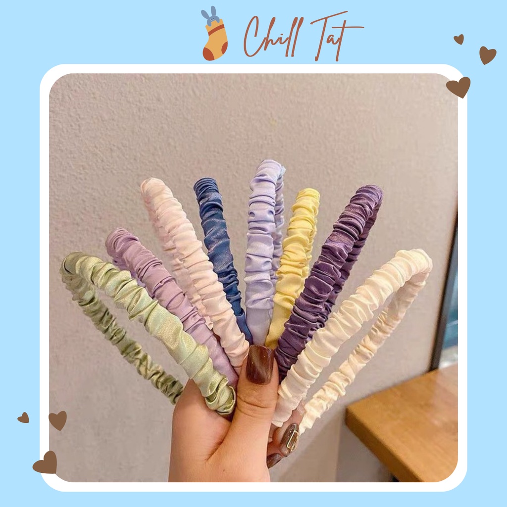 ❤️ SALE ❤️ Băng đô cài tóc, phụ kiện thời trang nữ kiểu dáng bèo nhún phong cách Hàn Quốc dễ thương xinh xắn ChillTaT