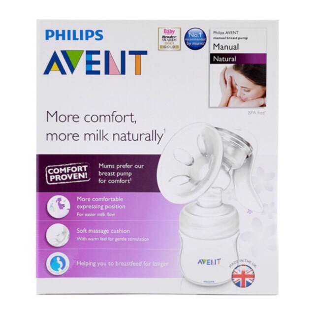 Philips Avent Comfort Proven  máy hút sữa bằng tay thanh lý