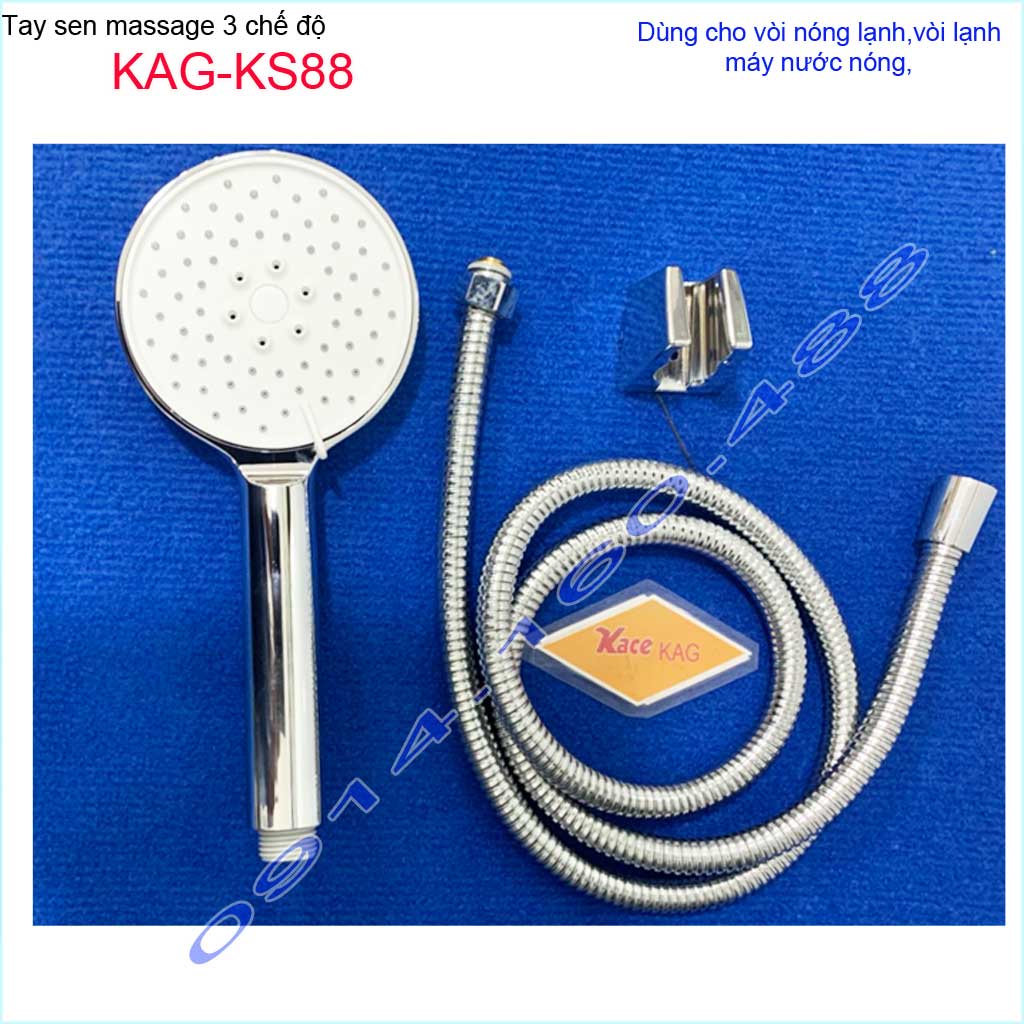 Dây sen tắm cao cấp KAG-KS88 trọn bộ có dây, shower head vòi hoa sen tia nước mạnh sử dụng tốt