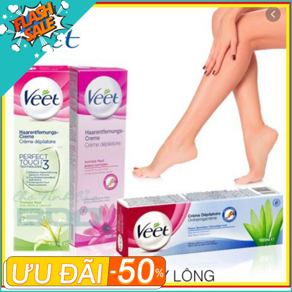 Kem Tẩy Lông Veet Pháp 100ml ⚡️𝑪𝒉𝒖𝒂̂̉𝒏 𝑪𝒉𝒊́𝒏𝒉 𝑯𝒂̃𝒏𝒈 ⚡️ Kem Tẩy Lông Chuẩn Chính Hãng