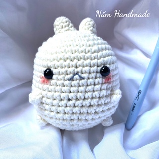 (Ảnh Thật) Móc Khoác Thỏ Lợn thú bông Molang Len Handmade 8*9cm