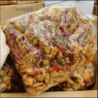 Da heo mắm hành, da heo chiên mắm