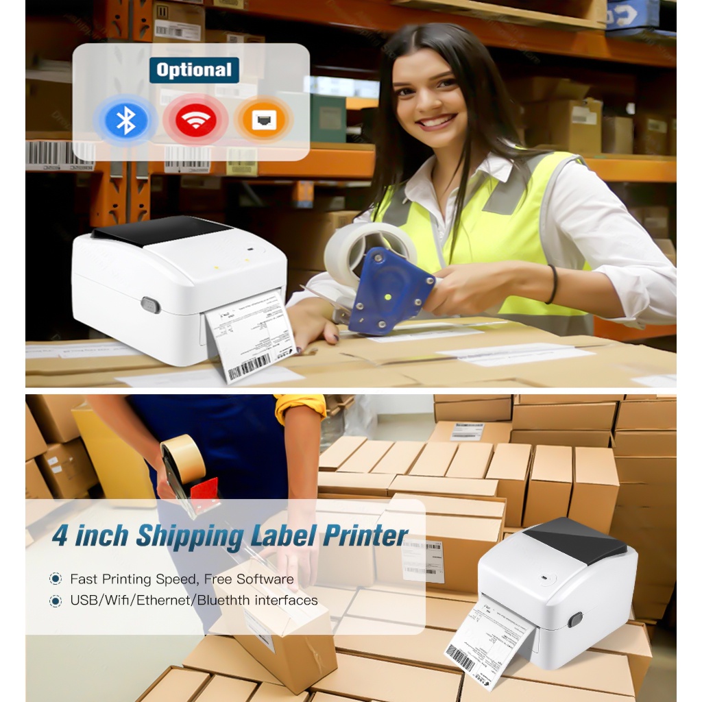 Máy in nhiệt bluetooth XPRINTER XP-420B, in đơn hàng shopee, tem, hóa đơn, mã vạch - MINPRO