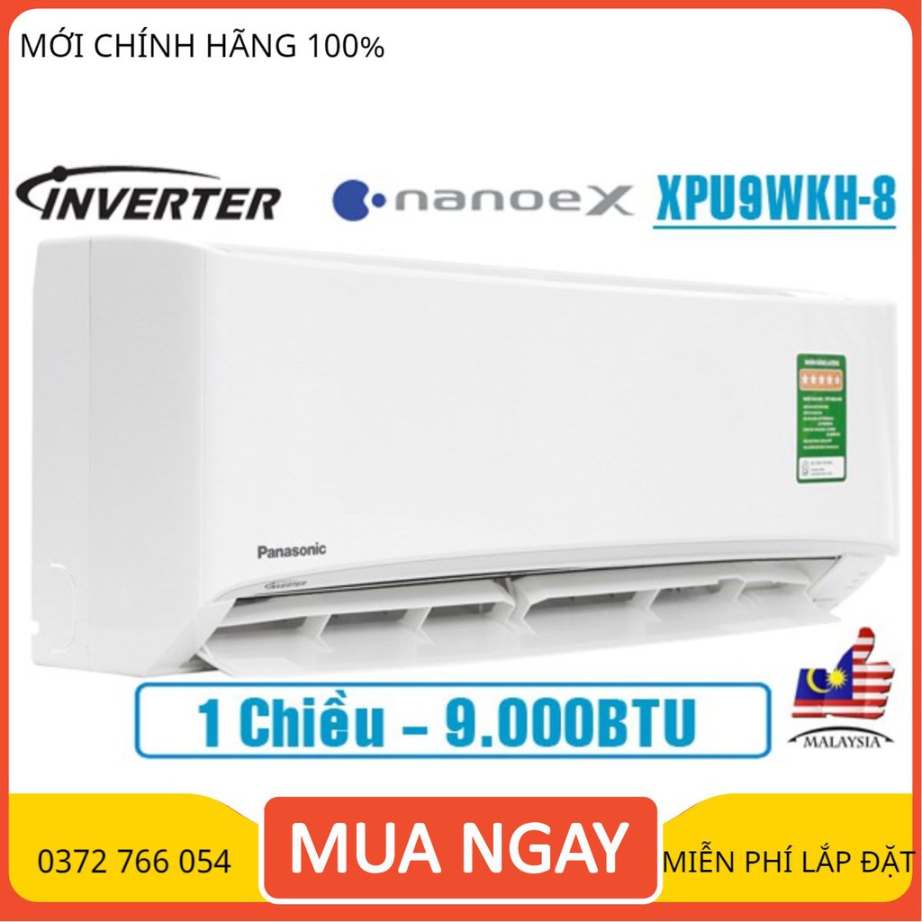 Điều hòa Panasonic NanoeX 9000BTU 1 chiều inverter XPU9WKH-8