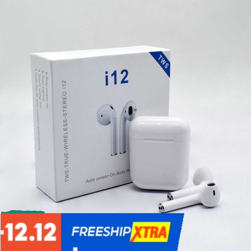 TAI NGHE BLUETOOTH I12 ko dây TWS5.0 sale giá gốc -IP