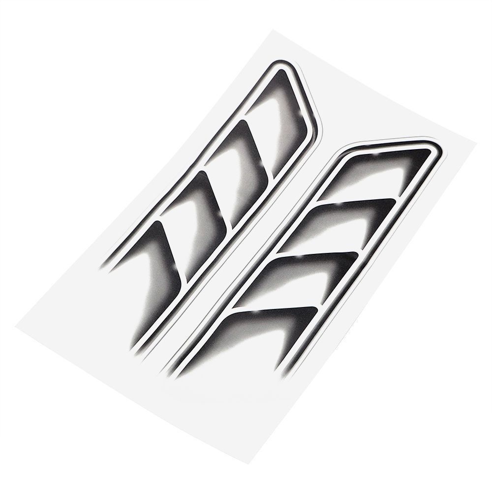 Miếng dán trang trí xe hơi FENDER hình vây cá mập 3D màu đen chống thấm nước