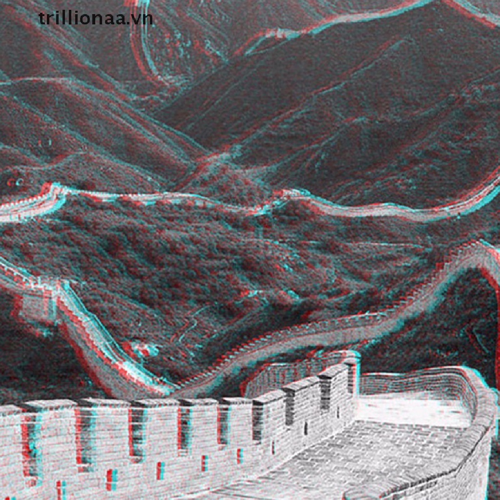Kính 3D Trillionaaa Gọng Đen / Xanh Lá / Đỏ Dùng Xem Phim Anaglyph