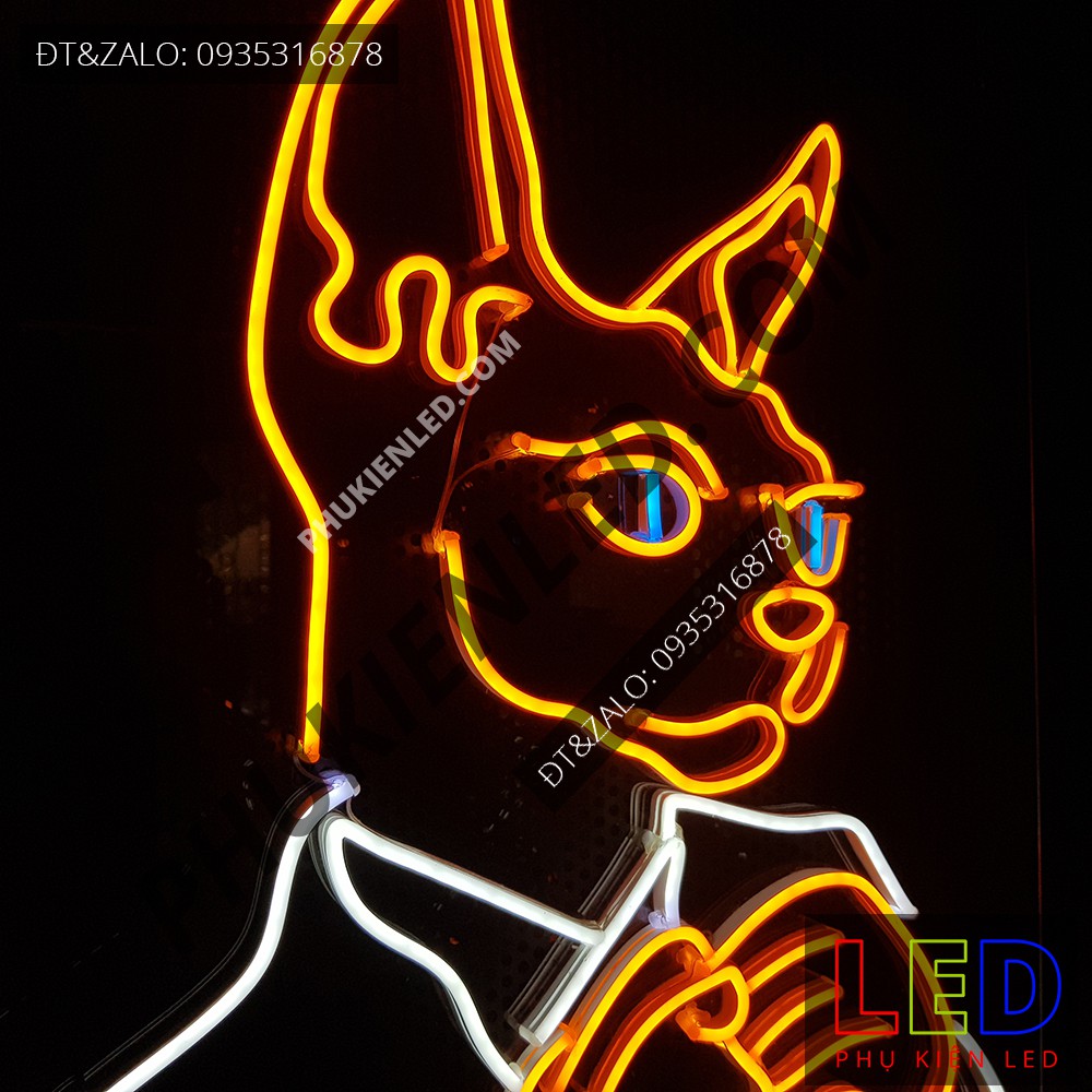 Đèn Led Neon THẦN MÈO BEERUS Cực Ngầu- THẦN HỦY DIỆT BEERUS Neon Sign, Đèn Led Neon BEERUS Trang Trí Phòng Game