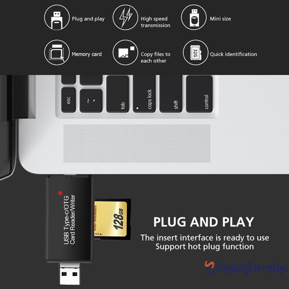 Đầu Đọc Thẻ Nhớ Micro Usb Otg 3 Trong 1 Tiện Dụng | BigBuy360 - bigbuy360.vn