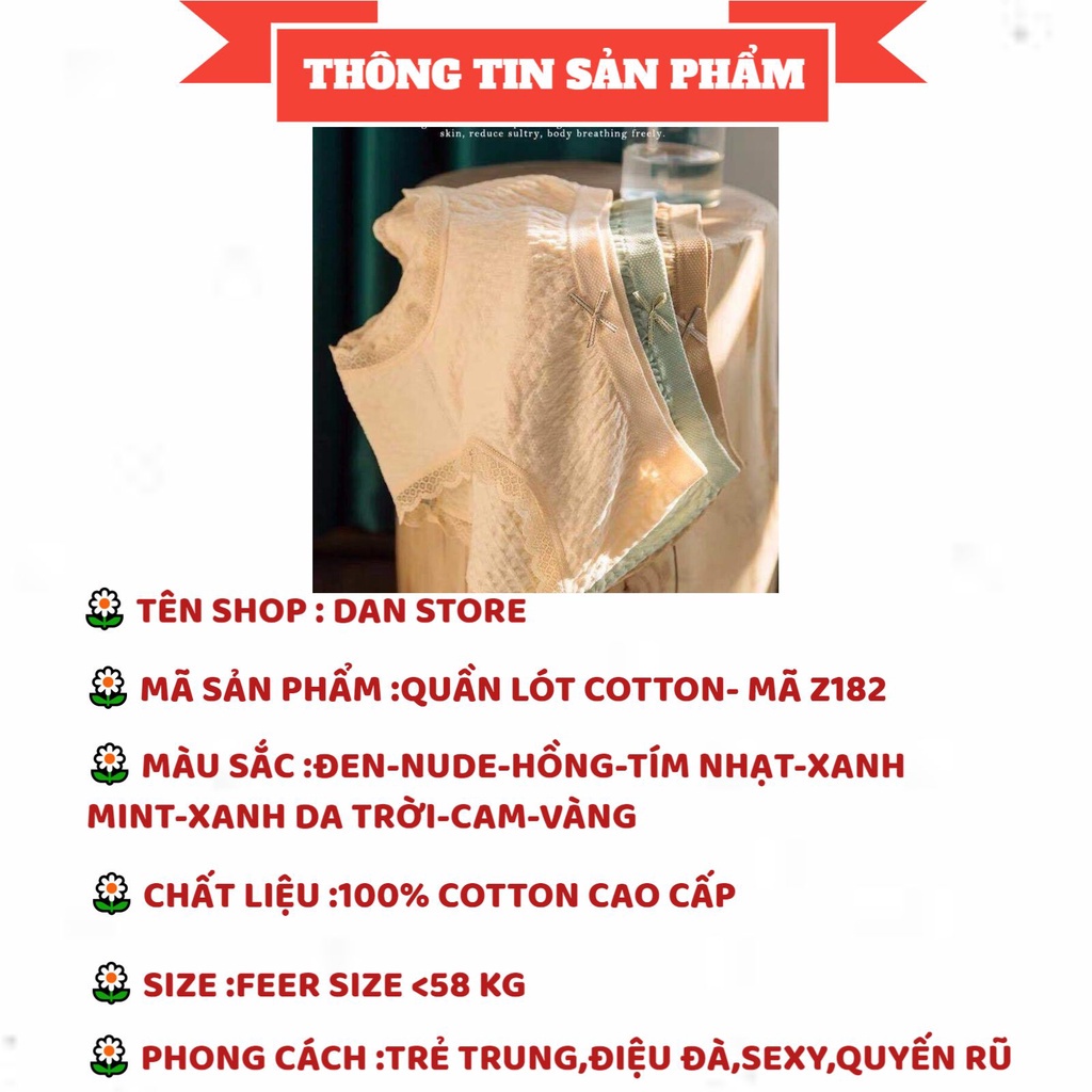 Quần Lót Nữ - Quần Lót Nữ Dệt Kim Thiết Kế thoáng mát đính nơ xinh gợi cảm DAN STORE MÃ Z182