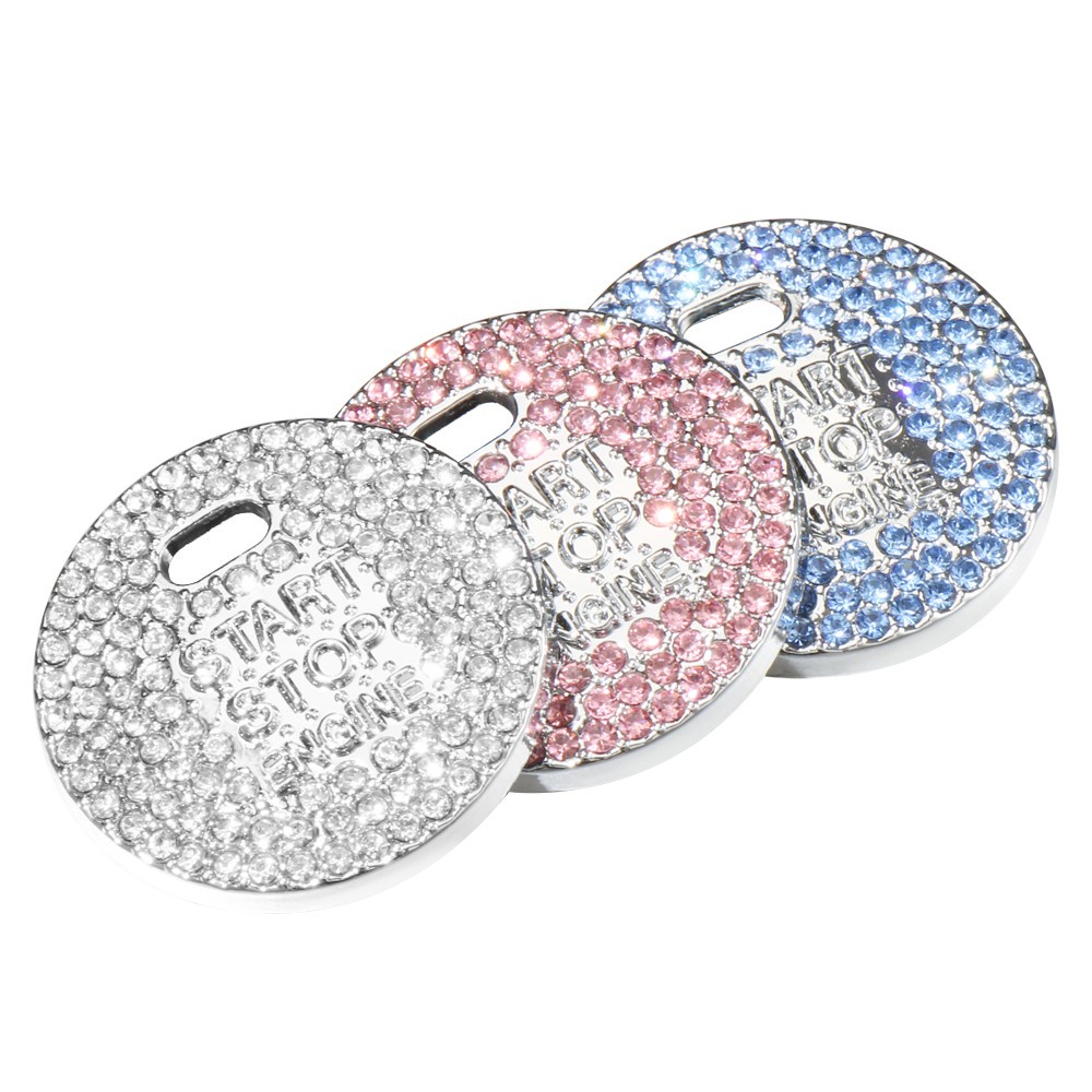 Vỏ Bọc Nút Bấm Khởi Động Xe Hơi Đính Đá Lấp Lánh Nhiều Màu Sắc