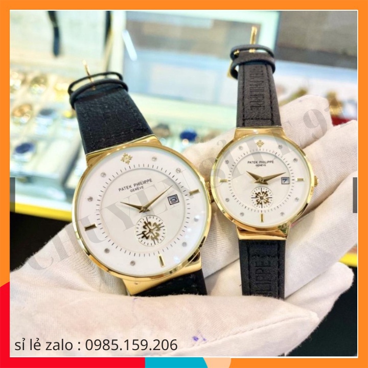 ) Đồng Hồ Nam Patek Philippe P01 Kim rốn, dây da Lộn,Chống Nước,Chống Xước, Bảo Hành 12 Tháng