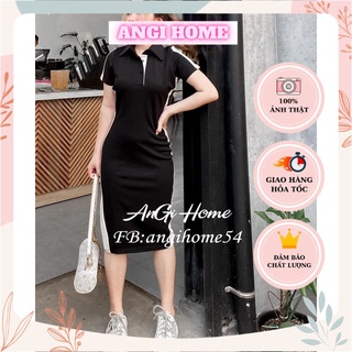 Váy body xẻ tà angihome54
