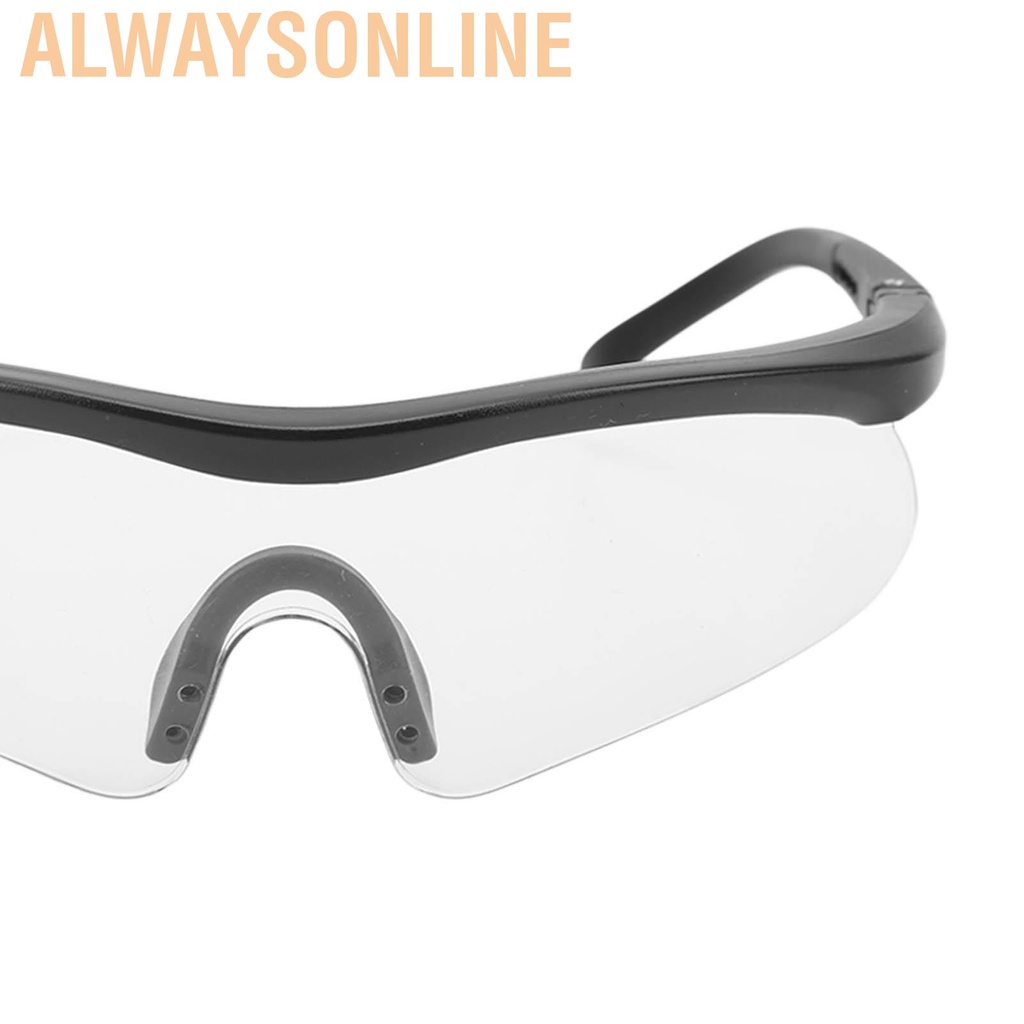 Alwaysonline Safety Goggles Protection Glasses Sandproof Antifog Antisplash Clear PC Lens Adjustable Waterproof Wide View for