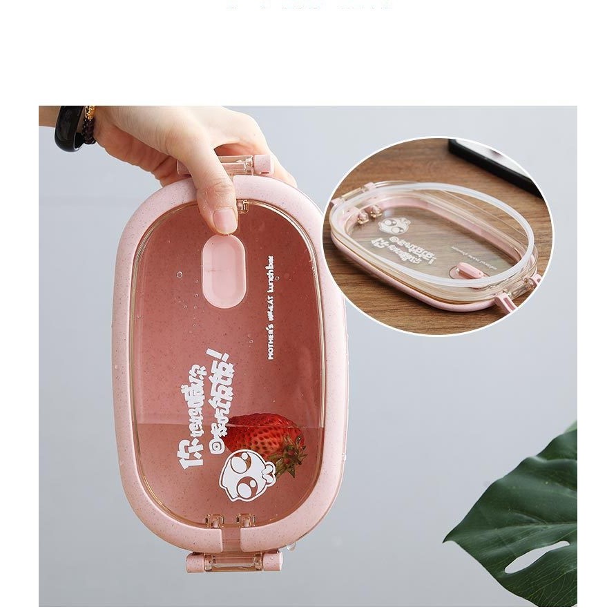 Hộp đựng cơm lúa mạch Hàn Quốc 2 tầng kèm thìa, đũa, dĩa + TÚI GIỮ NHIỆT | BigBuy360 - bigbuy360.vn