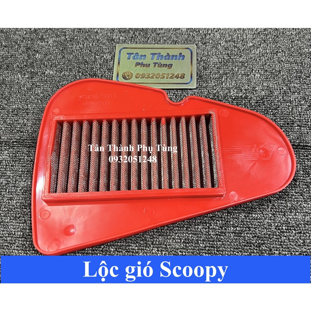 Lọc gió Scoopy lưới thép TanthanhPT