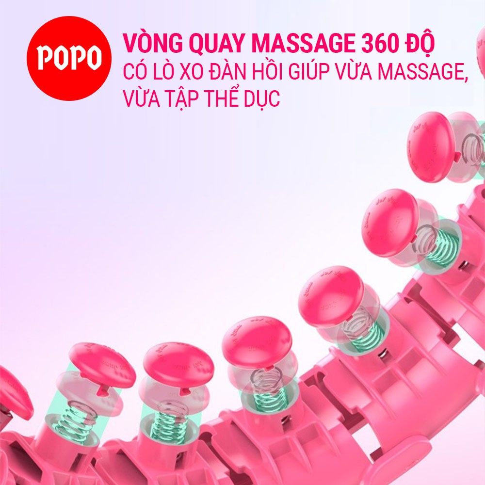 Vòng lắc giảm eo FG08 POPO có thể điều chỉnh vòng tập luyện giúp massage - Dụng cụ tập thể dục, tập gym giảm cân tại nhà