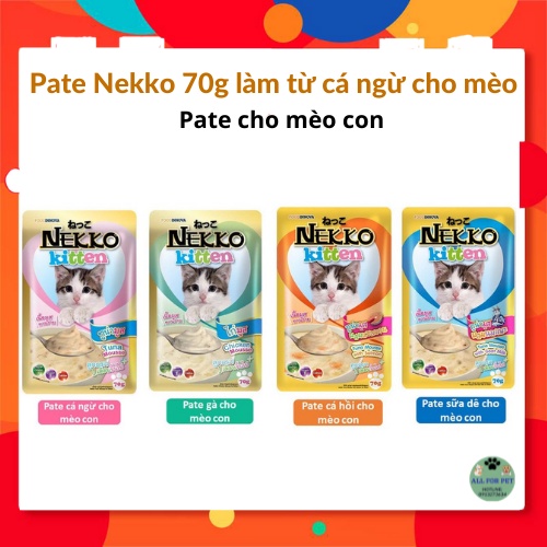 [HÀNG THÁI LAN] Pate Nekko gói 70g dành cho mèo con và mèo lớn