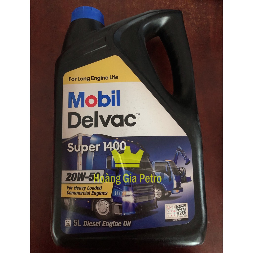 ĐẦU ĐỘNG CƠ MOBIL DELVAC SUPER 1400 20W-50 ( 5L ) thumbnail
