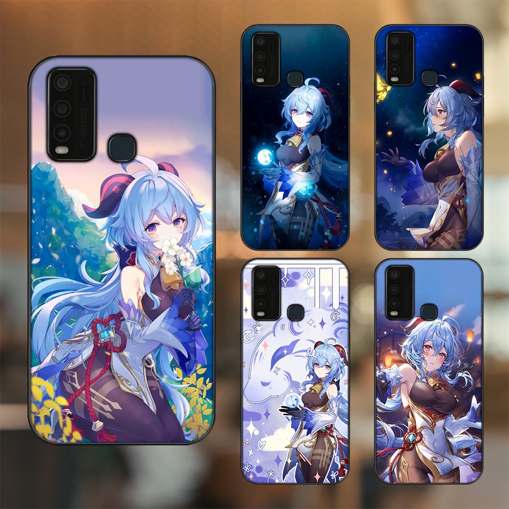 Ốp lưng Vivo Y30, Y50 viền đen in hình Ganyu Genshin Impact