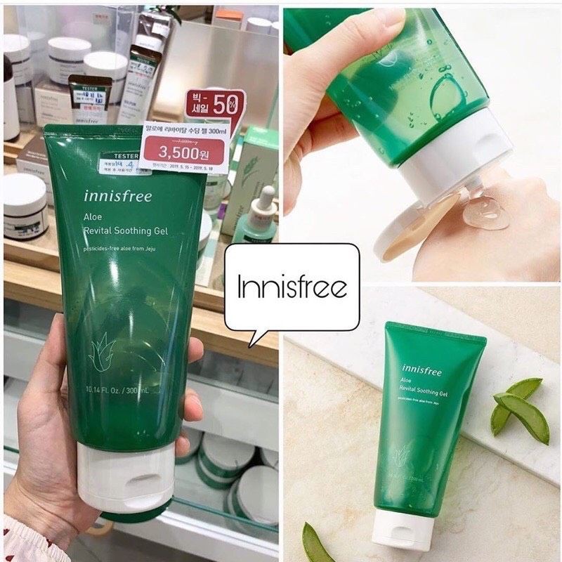 Gel Lô Hội Innisfree Dưỡng Ẩm Mát Da Aloe Revital Soothing Gel 300ml