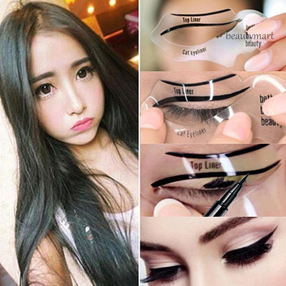 [Hàng mới về] Bộ 2 khuôn kẻ mắt mèo/mắt khói trang điểm chuyên nghiệp