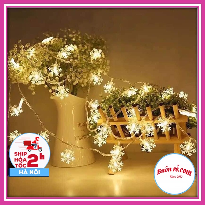 Dây đèn led 15 bông tuyết trang trí decor nhà cửa - dây đèn 3,2m cắm điện,đèn giáng sinh hình ngôi sao, bông tuyết_ 0111