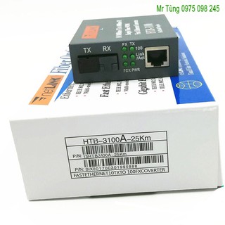 Bộ Chuyển Đổi Quang Điện 1 Sợi Media Converter 1FO 1Q 1LAN 100Mbps Netlink HTB-3100 chuẩn A